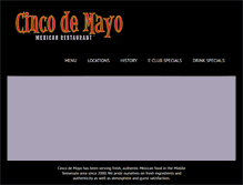 Tablet Screenshot of cincodemayomexicanrestaurant.com
